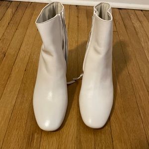 Ted Baker Cream Block Heel Booties